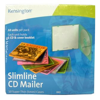 KENSINGTON SLIMLINE CD MAILER 10 CASES